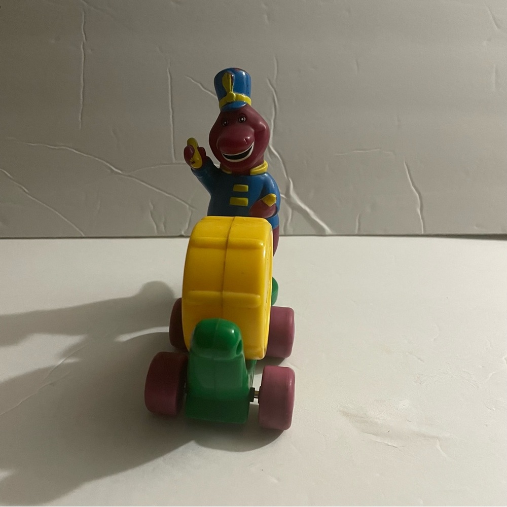 Vintage Barney Marching Band Drum On Wheels